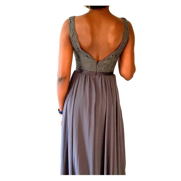 Charcoal Mori Lee Dress - Picture 1 of 6